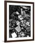 Life Photographer Margret Bourke-White Sitting Amidst Contents of Opened Suitcase-Alfred Eisenstaedt-Framed Premium Photographic Print