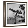 Life Photographer Ralph Crane Using a Bushnell Spacemaster Lens Attachment to Take Telephotos-Ralph Crane-Framed Premium Photographic Print