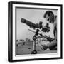 Life Photographer Ralph Crane Using a Bushnell Spacemaster Lens Attachment to Take Telephotos-Ralph Crane-Framed Premium Photographic Print