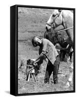 Life Photographer Vernon Merritt at Work on an Apache Indian Reservation-Vernon Merritt III-Framed Stretched Canvas