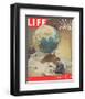 LIFE Plotting Sputnik Orbit-null-Framed Art Print