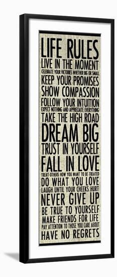 Life Rules-Erin Clark-Framed Premium Giclee Print