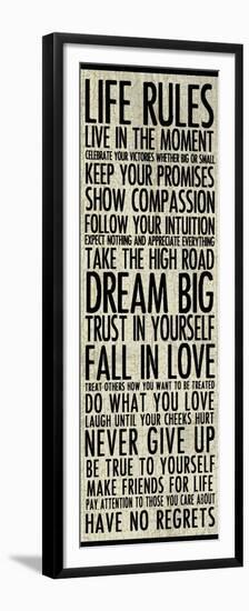 Life Rules-Erin Clark-Framed Premium Giclee Print