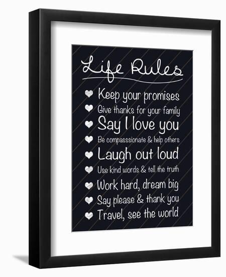 Life Rules-Lauren Gibbons-Framed Art Print