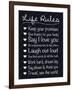 Life Rules-Lauren Gibbons-Framed Art Print