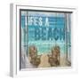 Life's a Beach Weathered Wood Sign-Sam Appleman-Framed Premium Giclee Print