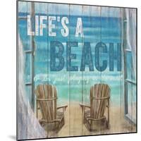 Life's a Beach Weathered Wood Sign-Sam Appleman-Mounted Premium Giclee Print