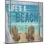 Life's a Beach Weathered Wood Sign-Sam Appleman-Mounted Art Print