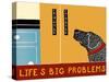 Life'S Big Problems Banner-Stephen Huneck-Stretched Canvas