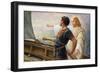 Life's Sunrise, Christ at the Helm (Colour Litho)-Harold Copping-Framed Giclee Print