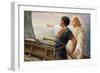 Life's Sunrise, Christ at the Helm (Colour Litho)-Harold Copping-Framed Giclee Print