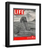 LIFE - Sand-bagged Sphinx 1942-null-Framed Art Print