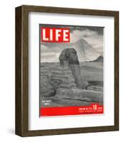 LIFE - Sand-bagged Sphinx 1942-null-Framed Art Print