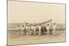 Life Saving Crew with Boat, Ocean View Beach, Oregon-null-Mounted Art Print