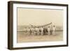 Life Saving Crew with Boat, Ocean View Beach, Oregon-null-Framed Art Print