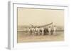 Life Saving Crew with Boat, Ocean View Beach, Oregon-null-Framed Art Print