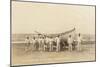 Life Saving Crew with Boat, Ocean View Beach, Oregon-null-Mounted Art Print