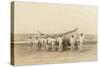 Life Saving Crew with Boat, Ocean View Beach, Oregon-null-Stretched Canvas