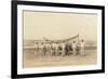 Life Saving Crew with Boat, Ocean View Beach, Oregon-null-Framed Art Print