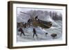 Life-Saving Service Launching a Lifeboat in Heavy Seas, New Jersey, 1870s-null-Framed Giclee Print