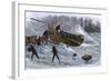 Life-Saving Service Launching a Lifeboat in Heavy Seas, New Jersey, 1870s-null-Framed Giclee Print