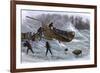 Life-Saving Service Launching a Lifeboat in Heavy Seas, New Jersey, 1870s-null-Framed Giclee Print