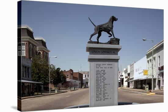 Life-Size Bronze Statue Of An English Pointer, Union Springs, Alabama-Carol Highsmith-Stretched Canvas