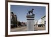 Life-Size Bronze Statue Of An English Pointer, Union Springs, Alabama-Carol Highsmith-Framed Art Print