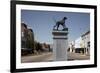 Life-Size Bronze Statue Of An English Pointer, Union Springs, Alabama-Carol Highsmith-Framed Art Print