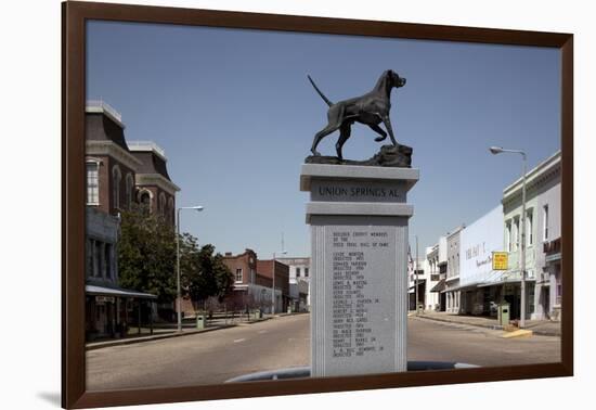 Life-Size Bronze Statue Of An English Pointer, Union Springs, Alabama-Carol Highsmith-Framed Art Print