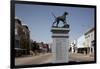 Life-Size Bronze Statue Of An English Pointer, Union Springs, Alabama-Carol Highsmith-Framed Art Print