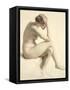 Life Study (Pastel and Pencil on Paper)-William Mulready-Framed Stretched Canvas