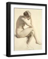 Life Study (Pastel and Pencil on Paper)-William Mulready-Framed Giclee Print