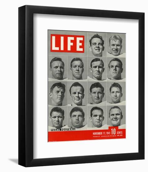 LIFE Texas Football 1941-null-Framed Art Print