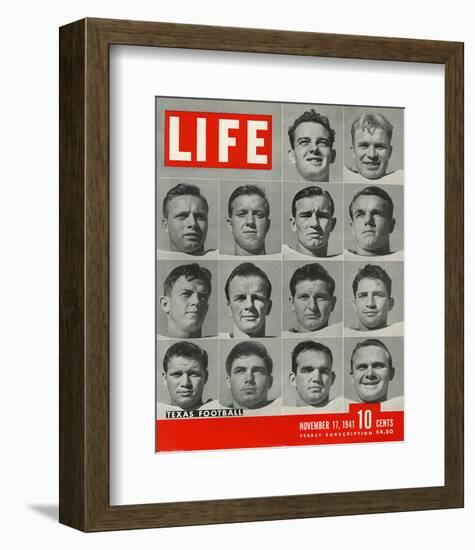 LIFE Texas Football 1941-null-Framed Art Print