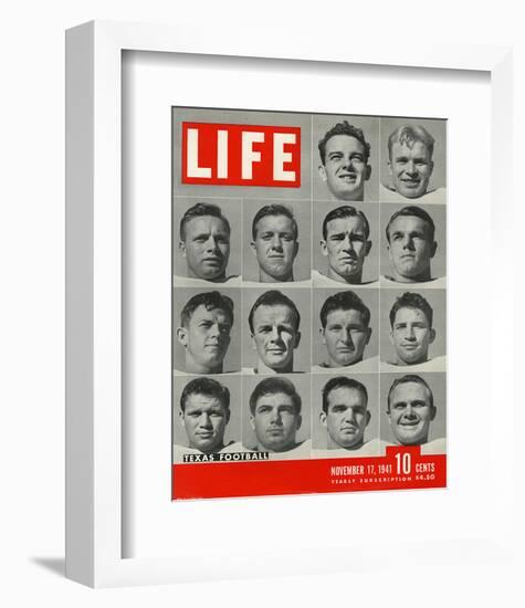 LIFE Texas Football 1941-null-Framed Art Print