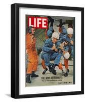 LIFE the new Astronauts 1963-null-Framed Art Print