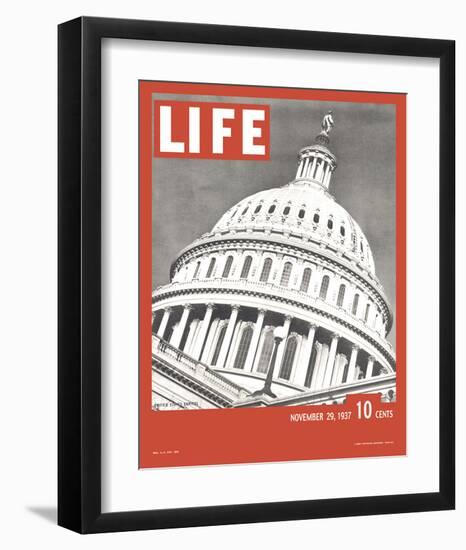 LIFE United States Capitol 1937-null-Framed Art Print