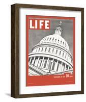 LIFE United States Capitol 1937-null-Framed Art Print