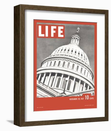 LIFE United States Capitol 1937-null-Framed Art Print