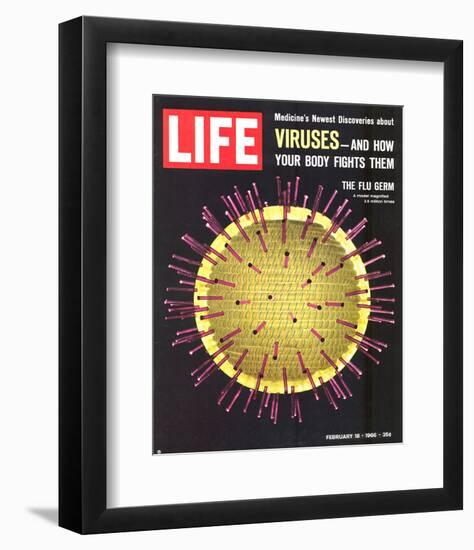 LIFE Viruses-The Flu Germ 1966-null-Framed Art Print