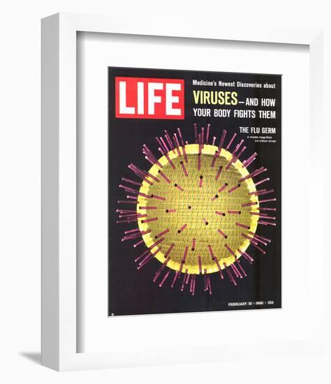 LIFE Viruses-The Flu Germ 1966-null-Framed Art Print