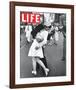 LIFE VJ Day Soldier Kissing girl-null-Framed Art Print