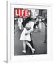 LIFE VJ Day Soldier Kissing girl-null-Framed Art Print