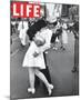 LIFE VJ Day Soldier Kissing girl-null-Mounted Art Print