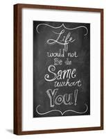 Life Would Not Be The Same-null-Framed Poster