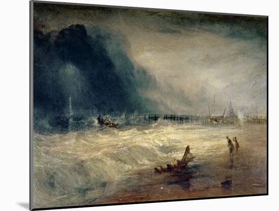 Lifeboat and Manby Apparatus Going off to a Stranded Vessel Making Signal of Distress, circa 1831-J. M. W. Turner-Mounted Giclee Print