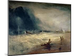 Lifeboat and Manby Apparatus Going off to a Stranded Vessel Making Signal of Distress, circa 1831-J. M. W. Turner-Mounted Giclee Print