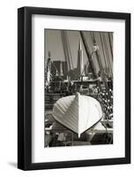 Lifeboat and San Francisco Skyline-Christian Peacock-Framed Giclee Print