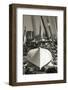 Lifeboat and San Francisco Skyline-Christian Peacock-Framed Giclee Print